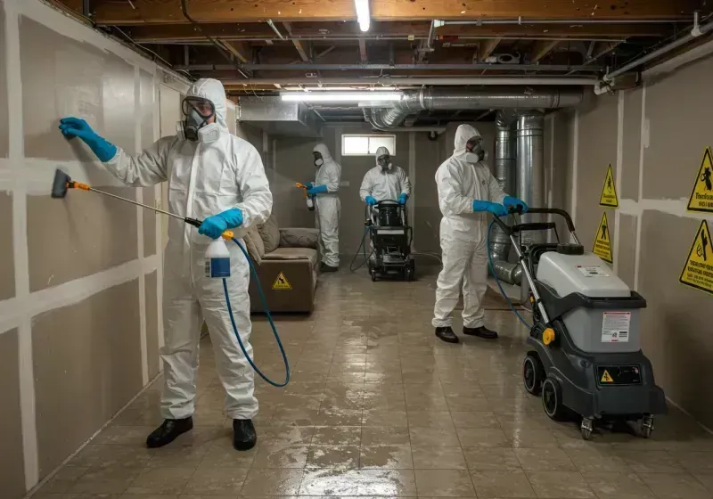 Basement Moisture Removal and Structural Drying process in La Salle County, TX